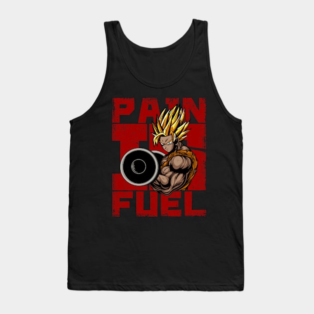 PAIN IS FUEL Tank Top by berserk